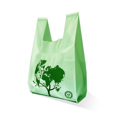 맞춤형 친환경 소매 옥수수amidal 생분해 할 수 있는 쇼핑 compostable 티셔츠 플라스틱 가방