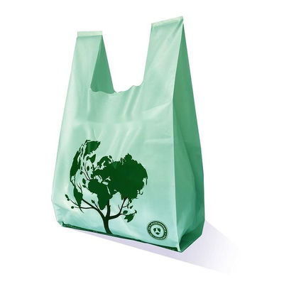 맞춤형 친환경 소매 옥수수amidal 생분해 할 수 있는 쇼핑 compostable 티셔츠 플라스틱 가방