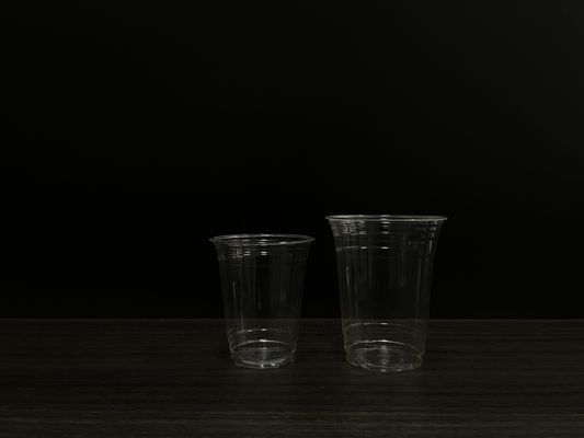 1회용 플라스틱 맥주 컵 플라 컵 차가운 음료 우유 차 사용자 정의 12 16 21oz 생분해 컵