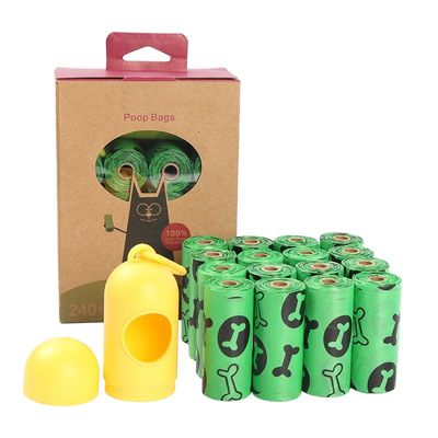 oem MOQ 10000 롤 핫 판매 도매 인쇄 된 강아지 쓰레기 플라스틱 가방 개 똥 가방